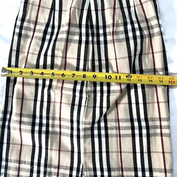 SUPER CUTE BURBERY STYLE BROWN PLAID MINI DRESS SKIRT 100% COTTON NEW W/O TAG - Picture 11 of 14